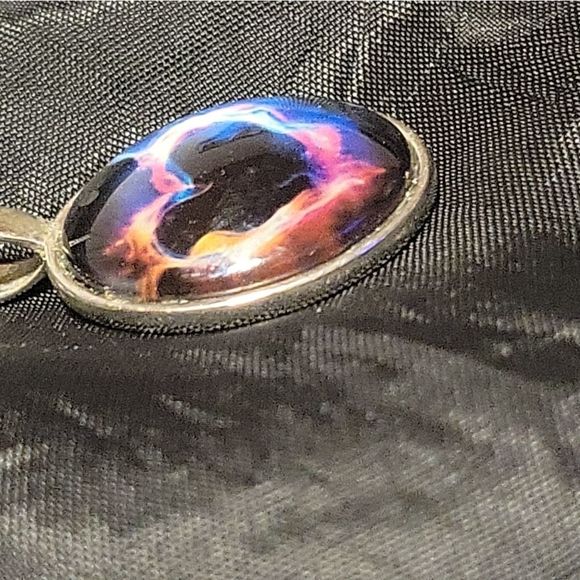 Eternal Flame Fiery Heart Cabochan Necklace - Picture 8 of 11